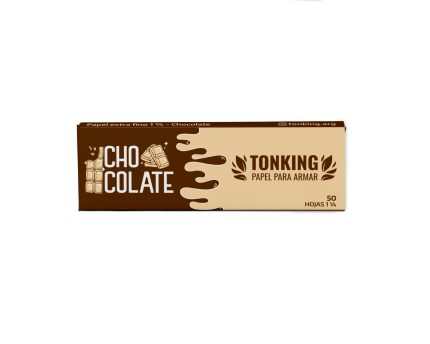 PAPEL SABORIZADO TONKING 1 1/4 CHOCOLATE 20 LIB X 50 HOJ