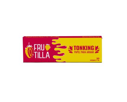 PAPEL SABORIZADO TONKING 1 1/4 FRUTILLA 20 LIB X 50 HOJ