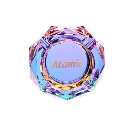 CENICERO VIDRIO TORNASOLADO ATOMIC 4 PUROS XU