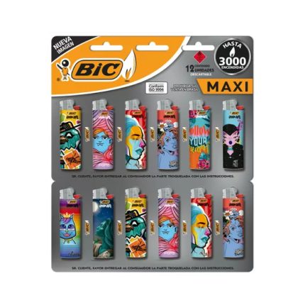ENC PIEDRA BIC MAXI C/DISEÑO blist x12u