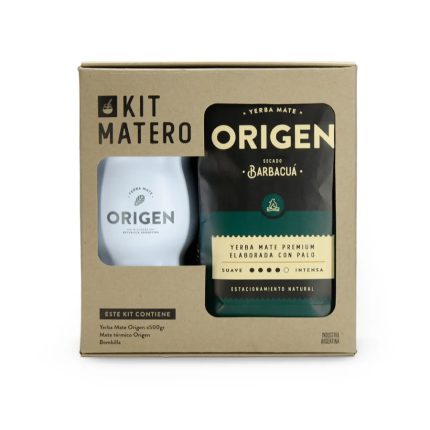 KIT MATERO ORIGEN (MATE+BOMB+YERBA) BLANCO