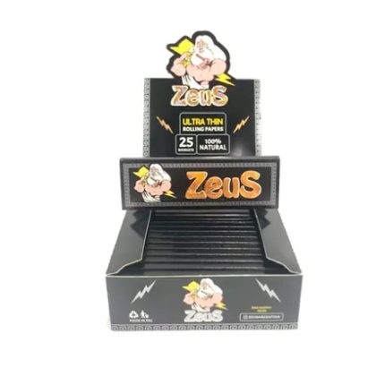 PAPEL ZEUS 1 1/4 BLACK ULTRA THING 25LIB X 50HOJ