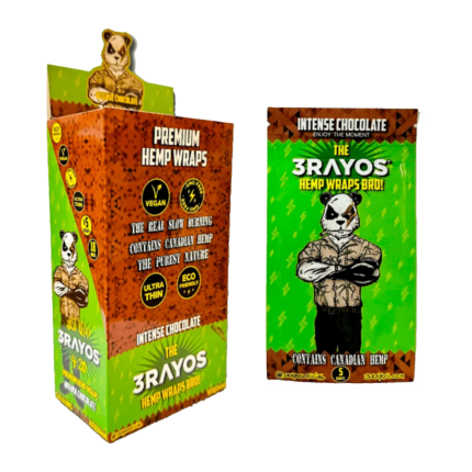 PAPEL ORGANICO 5 WRAP 3RAYOS CHOCOLATE  DISPLAY X18