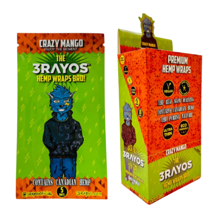 PAPEL ORGANICO 5 WRAP 3RAYOS CRAZY MANGO  DISPLAY X18