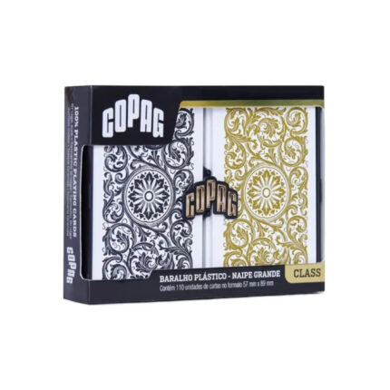 NAIPE COPAG POKER SIZE NEGRO DORADO  x12u