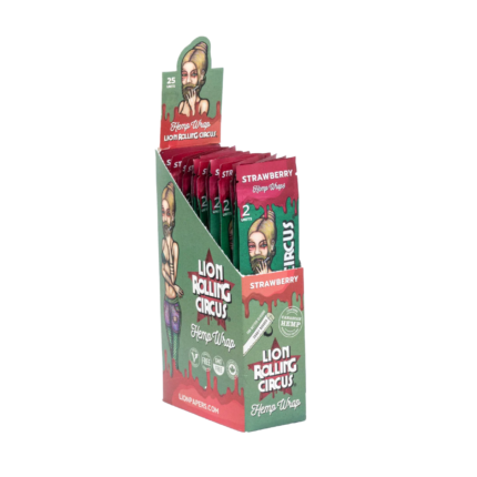 LION  BLUNT HEMP WRAP STRAWBERRY X2